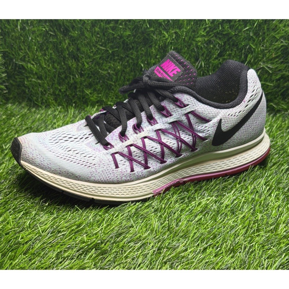 Nike Air Zoom Pegasus 32 Womens 9 Running Shoes Grey Purple 749344-405